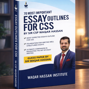 70 most important essay outlines for CSS book by Sir CSP Waqar Hassan